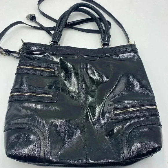 Brighton Kaelan Black Patent Handbag - Picture 5 of 9